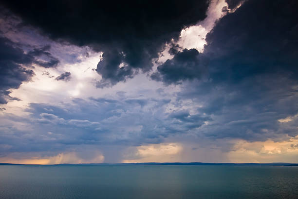 storm over the lake Balaton-Hungary