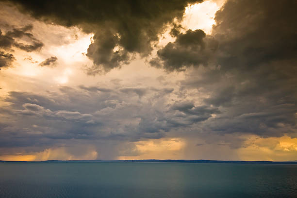 storm over the lake Balaton-Hungary