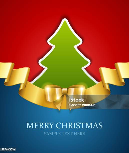 Natal Árvore Applique E Laço De Ouro Vector Fundo - Arte vetorial de stock e mais imagens de Aplique - Trabalho de Agulha - Aplique - Trabalho de Agulha, Beleza, Bola de Árvore de Natal