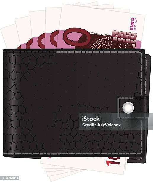 Wallet With Ten Euro Banknotes Stock Illustration - Download Image Now - Currency, Cut Out, Design Element