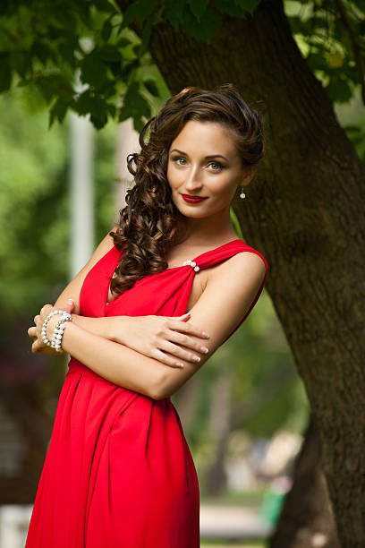 istock Woman in red dress 187644760