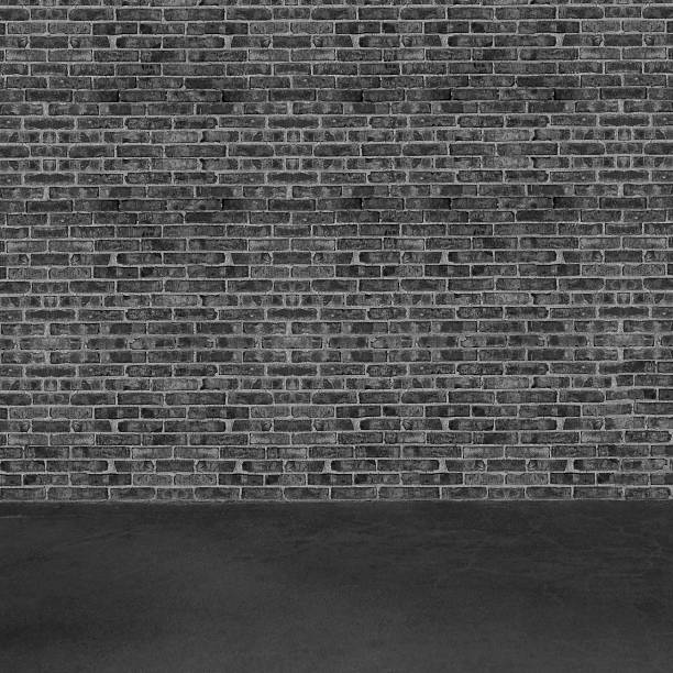 istock Room interior with brick wall and concrete floor 187645559