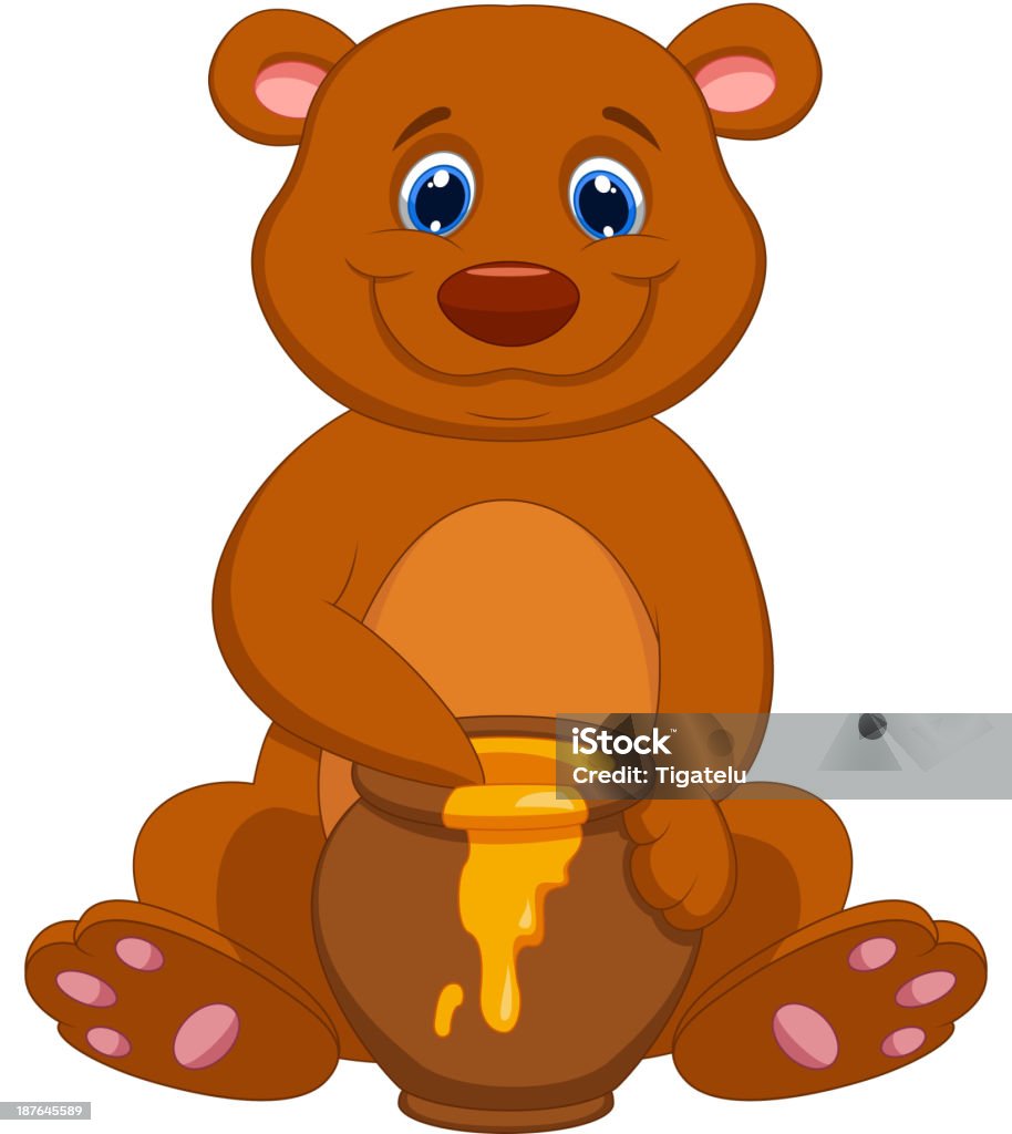 Phim Hoạt Hình Gấu Dễ Thương Với Mật Ong Hình minh họa Sẵn có ...