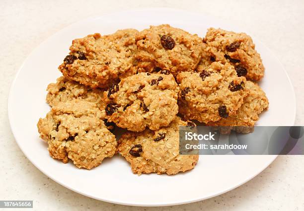 Oatmeal Raisin Cookies Fresh From The Oven Stock Photo - Download Image Now - Oatmeal, Raisin Cookie, Baked