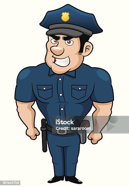 Policeman Cartoon Stock Illustration - Download Image Now - Adult, Authority, Beautiful People