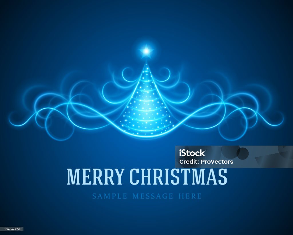 Boże Narodzenie Drzewo na tle światła linii - Grafika wektorowa royalty-free (Boże Narodzenie)