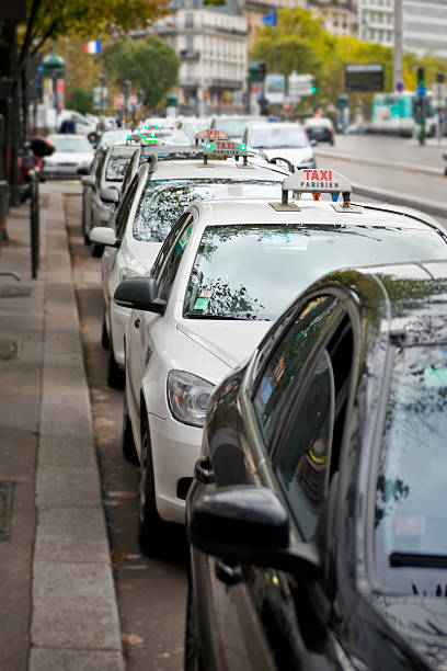 Parisien taxi - foto stock