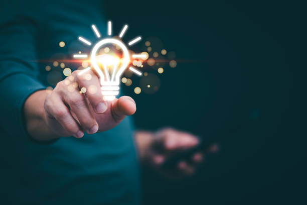 istock Individuals use creative ideas after being inspired by searching for information on the internet, ideas, management, and digital transformation. internet of things, big data, big data, data search 1876477862