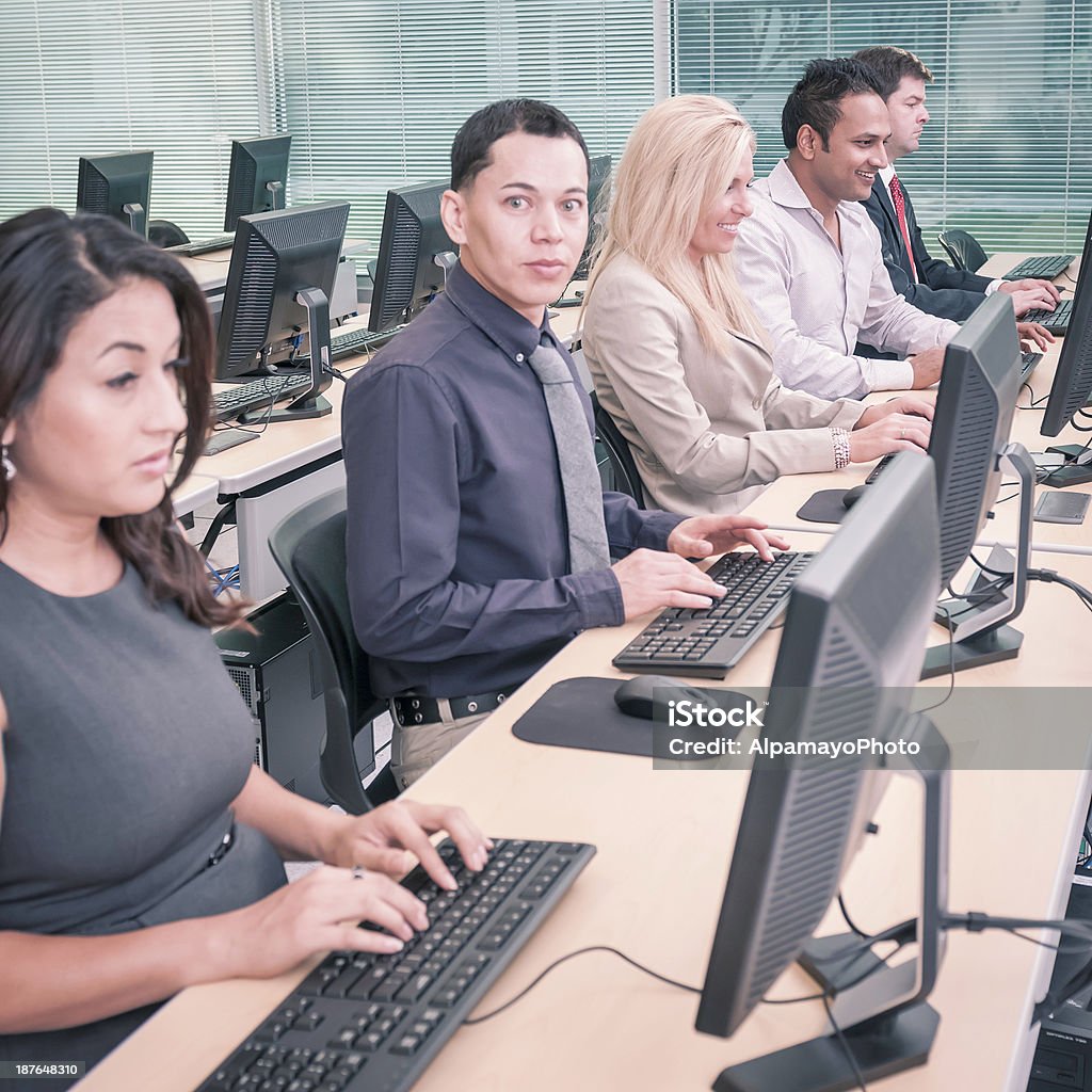 Students Getting Computer Training College Students In The Computer Training Class Vi Stock Photo ...