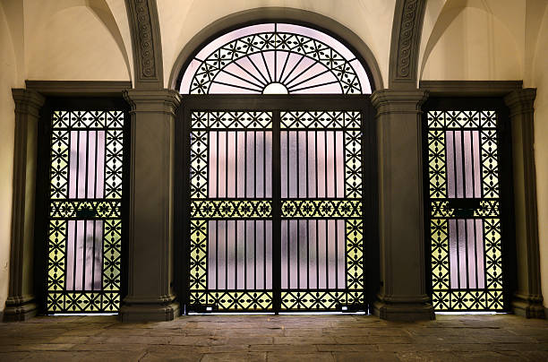 Vintage Stained Glass Door