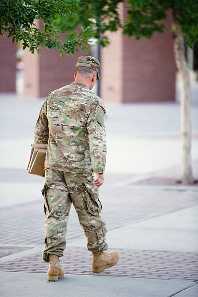 istock American Soldier with books 187649412