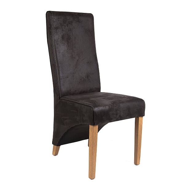 istock Contemporary Dining Chair In Wood and Leather 187653404