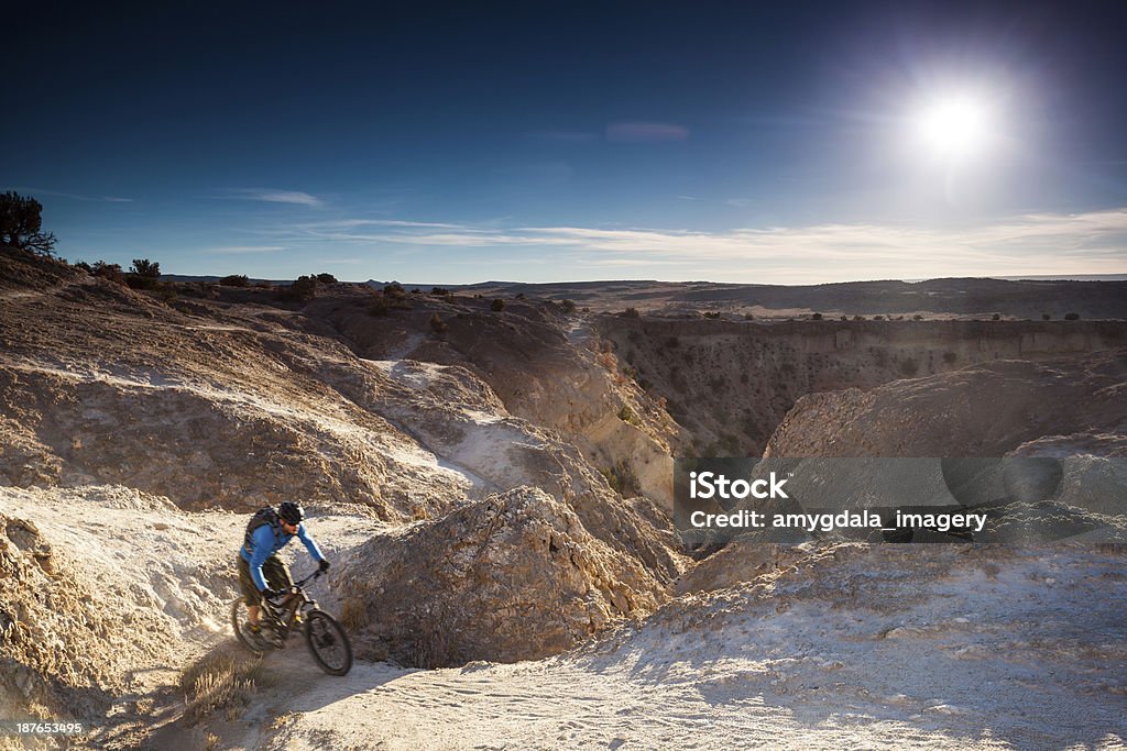 Mountainbike-motion Landschaft - Lizenzfrei Abenteuer Stock-Foto