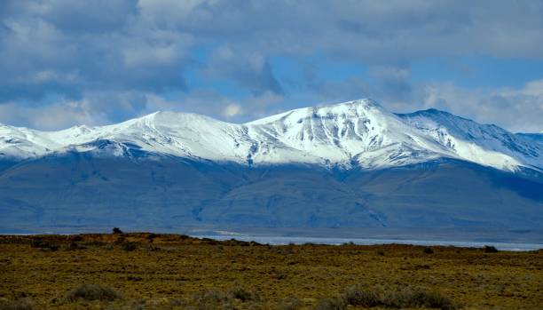 El Chaltén, Argentina, November 4, 2019: View of the Andes in Argentine Patagonia near the Lake Viedma (Lago Viedma).