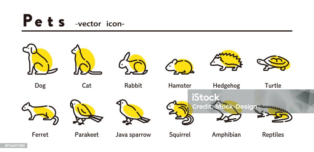 Animal Image Basic Simple And Easy To Use Animal Illustration Set Stock Illustration ...