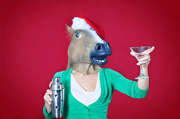 クリスマスのドリンク - humor bizarre drinking cocktail ストックフォトと画像