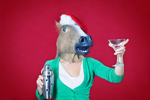 크리스마스 음료입니다 - humor bizarre drinking cocktail 뉴스 사진 이미지