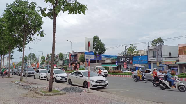 Street view in center of Can Tho city, Mekong Delta Vietnam.
