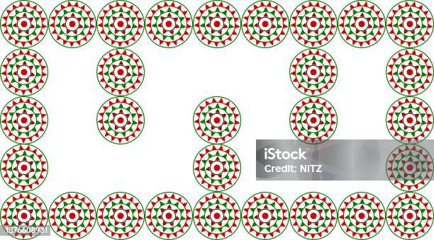 A Circular Pattern Design In The Shape Of A Rectangle With Half Filled ...