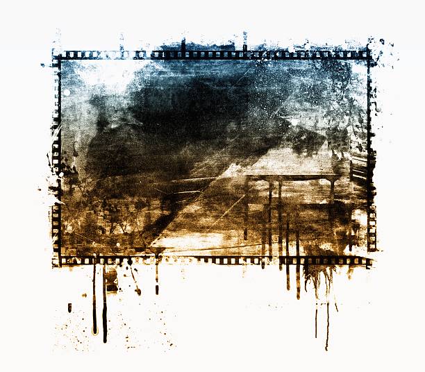 istock Vintage film strip frame 187666145