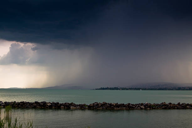storm over the lake Balaton-Hungary