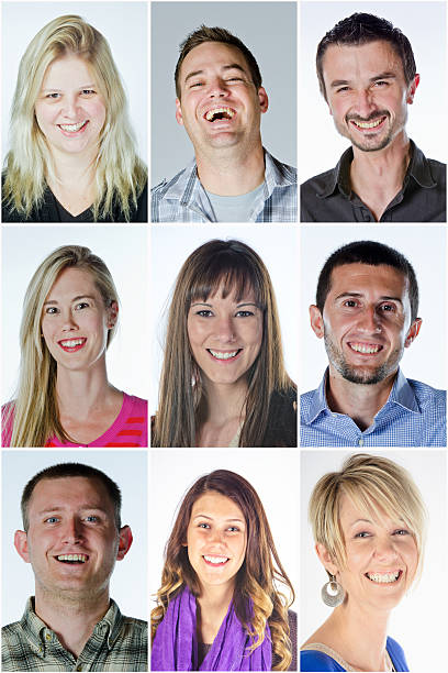 istock Group of smiling people 187666842