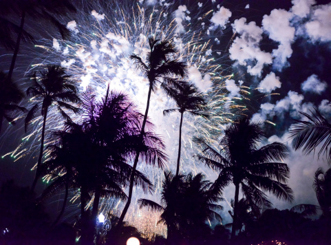 New Year Celebration on Miami Beach, FL, USA