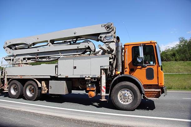 istock Concrete pumper truck 187668245