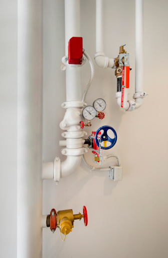Fire controls, painted white.