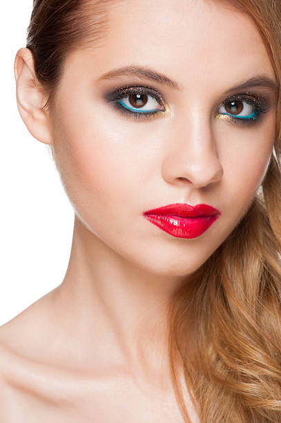istock Woman with bright makeup 187668999