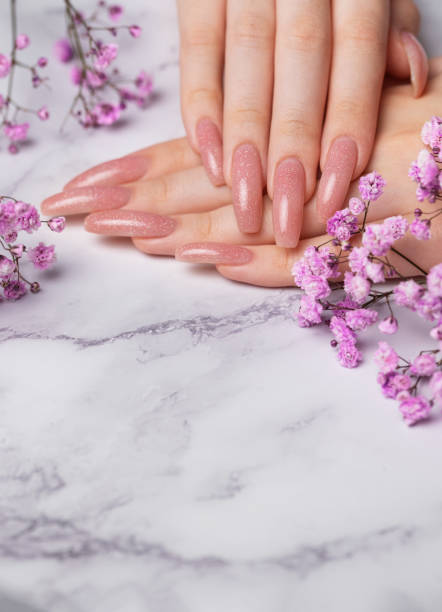 istock Female hands with beautiful manicure 1876690727