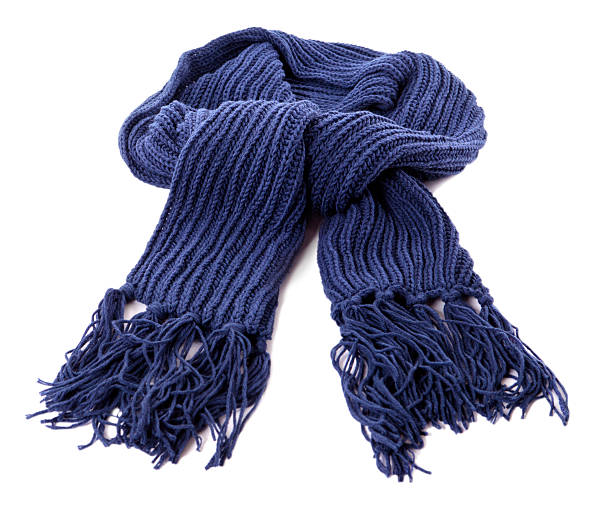 Blue winter scarf stock photo