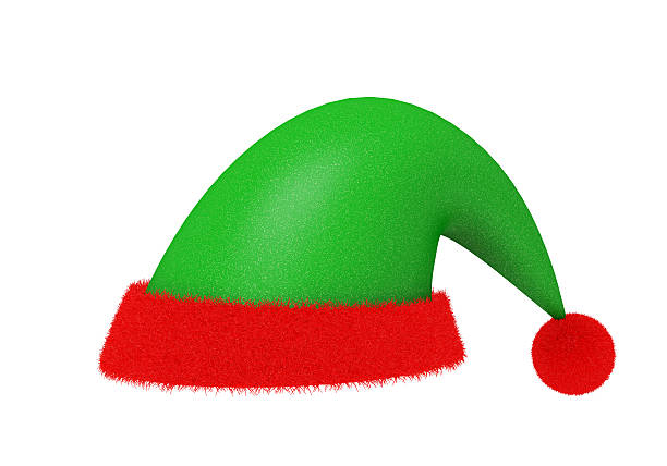 istock Red-green   Santa Claus  and fur hat isolated with clipping path 187670558