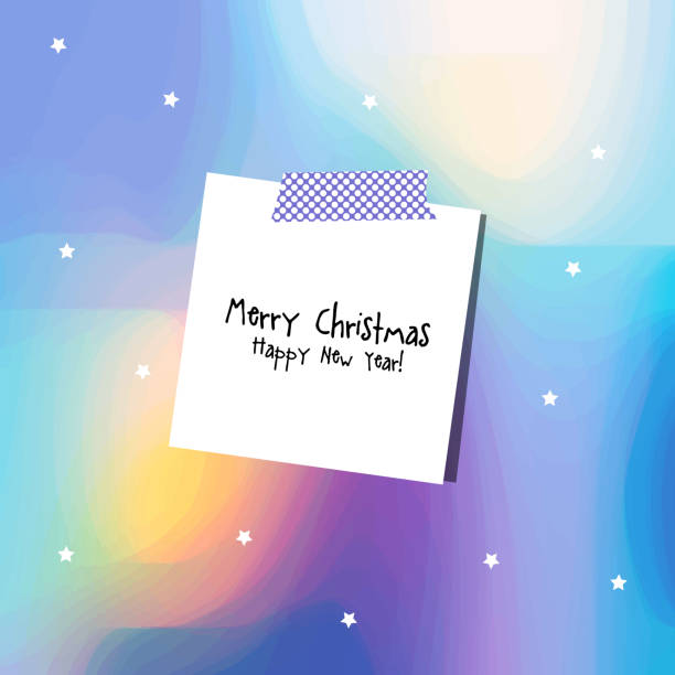 ilustrações de stock, clip art, desenhos animados e ícones de merry christmas, happy new year card. decorative background. space background - color image blue background season animal