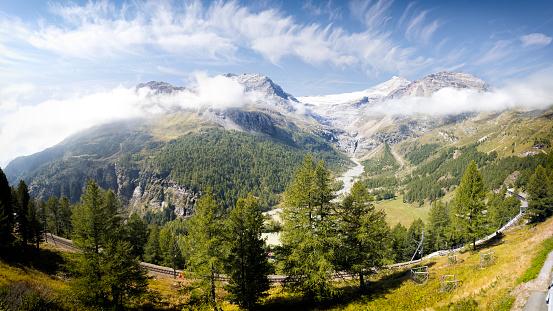 Panoramic view from Wilder kaiser mountain it Tirol, Austria