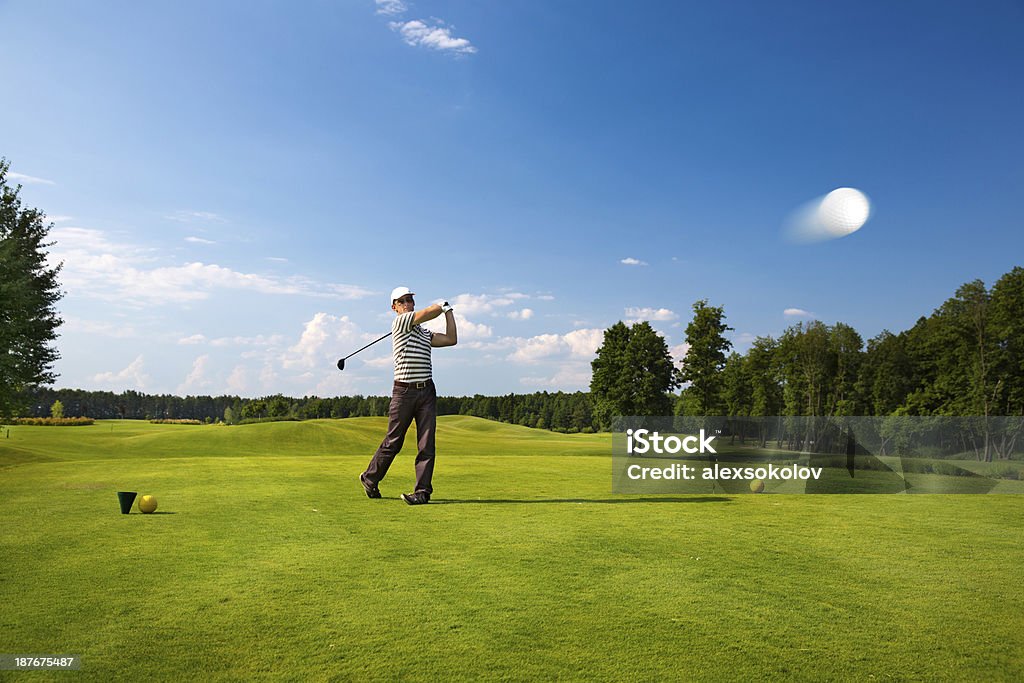 Uma imagem de um jogador de golfe masculino - Foto de stock de Golfe royalty-free