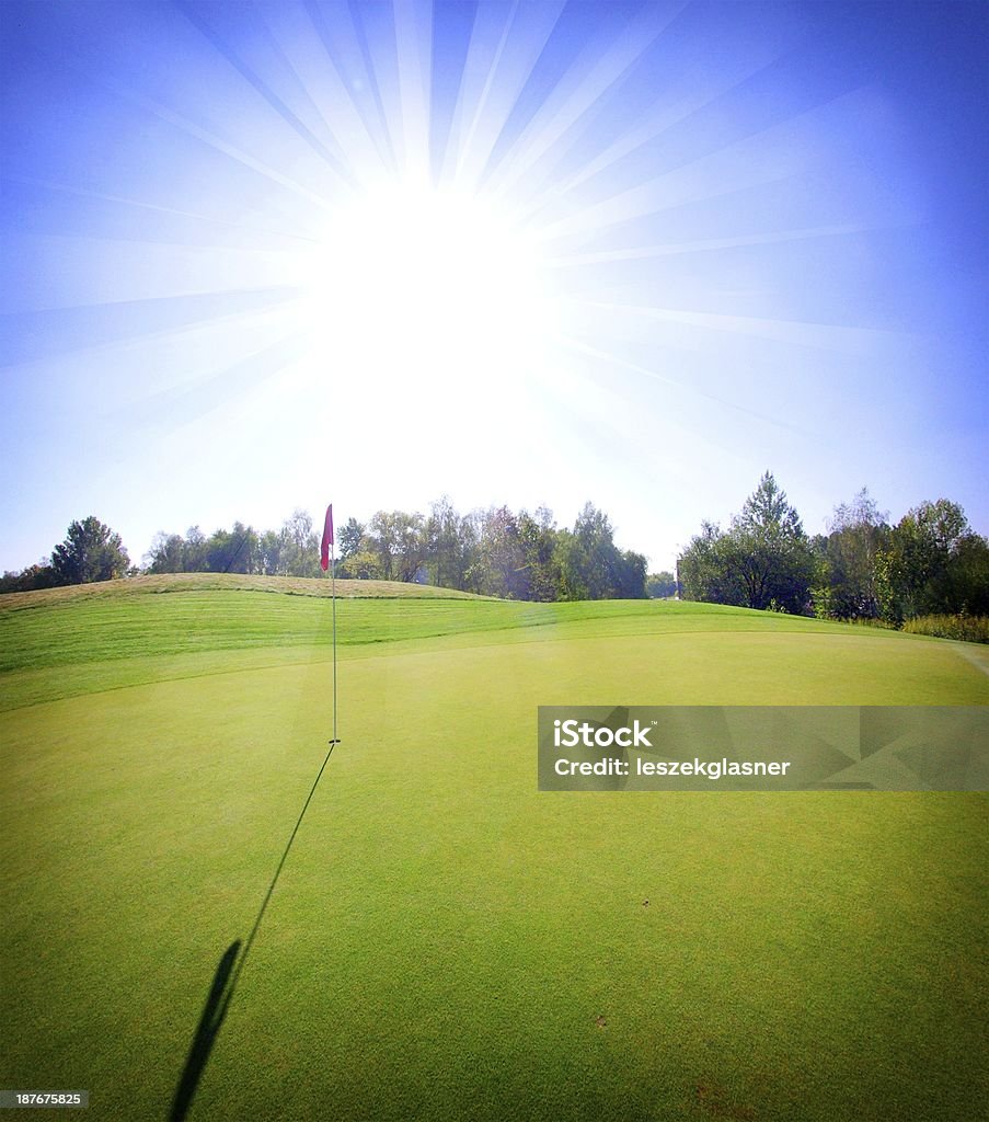 Golf course landscape and green Golf course landscape with green Activity Stock Photo