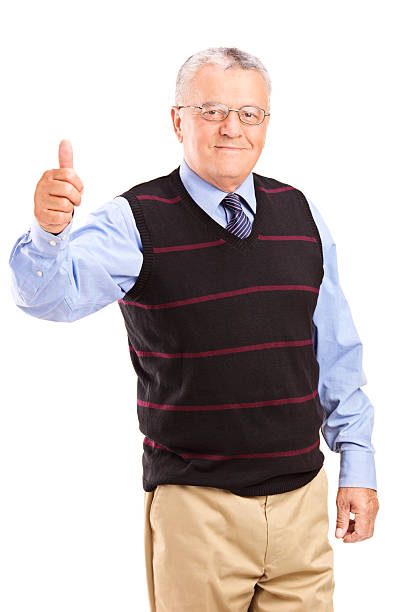 istock Mature gentleman giving thumbs up 187680973