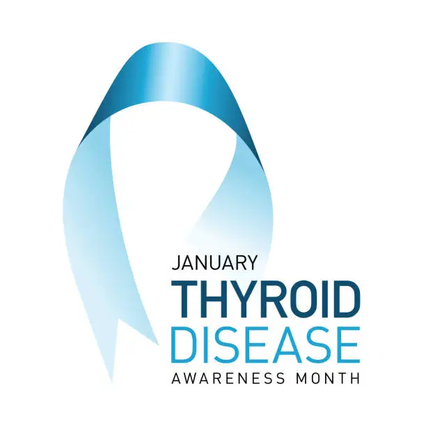 Vector illustration of Thyroid Disease Awareness Month. Thyroid. january thyroid disease. Vector stock illustration