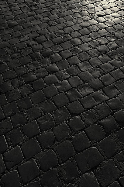 istock Roman cobblestone grunge texture background, Rome Italy 187687707