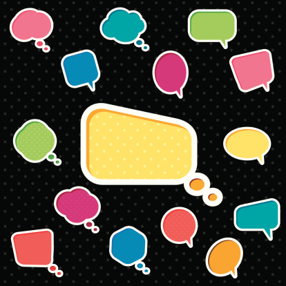Talk Box Style Colorful Talk Boxes Design Stock Illustration - Download Image Now ...