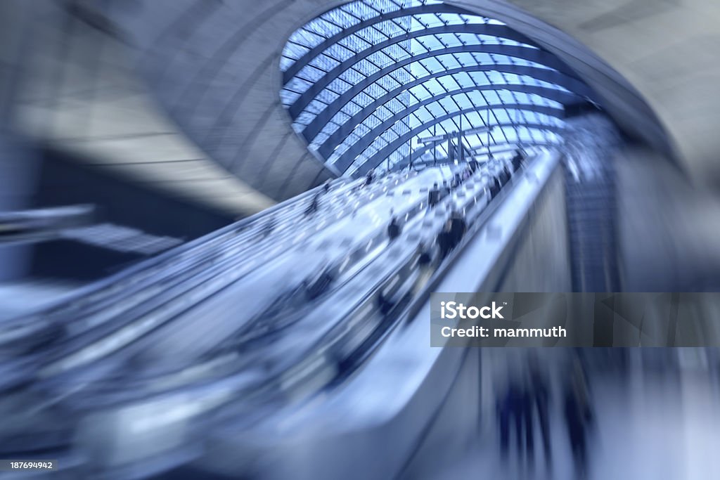 tube station in Canary Wharf, London Architecture Stock Photo