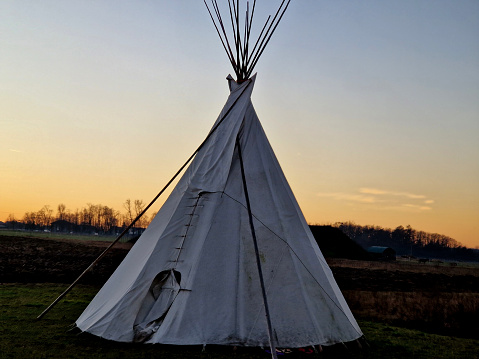 A nice tepee at a campground.