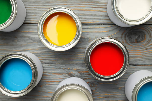 istock Tools for art and repairing - paint, top view 1876988970