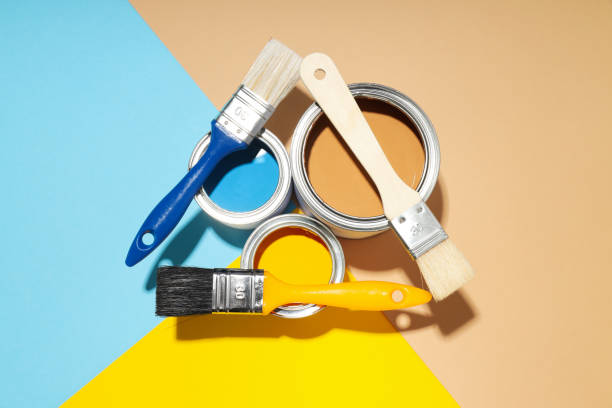 istock Tools for art and repairing - paint, top view 1876994133