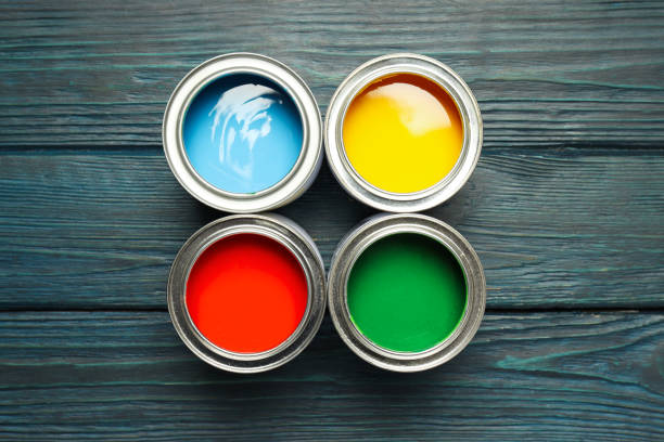 istock Tools for art and repairing - paint, top view 1876996181