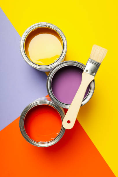 istock Tools for art and repairing - paint, top view 1876996444