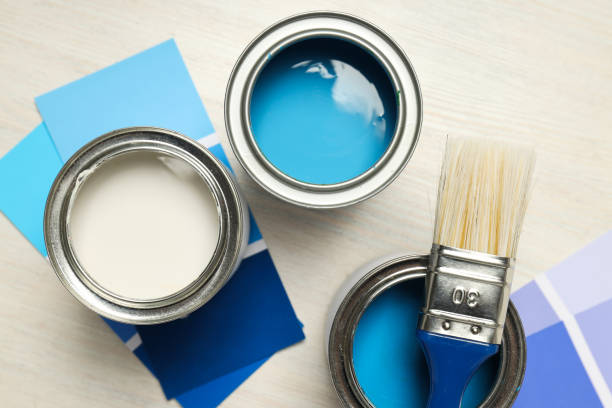 istock Tools for art and repairing - paint, top view 1876999259