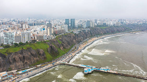istock Aerial view of Miraflores boardwalk, Peru 1877025633