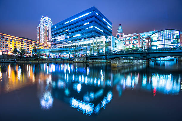 로드아일랜드 프로비던스 - providence rhode island downtown district skyline 뉴스 사진 이미지